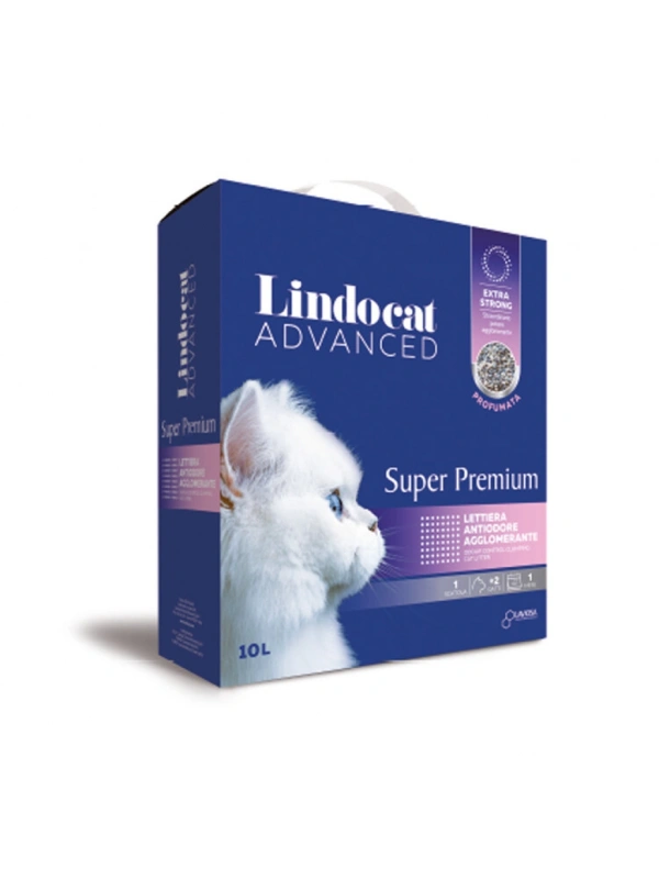 Lindocat Advanced Super Premium( Extra Güçlü Topaklanma + Pudra Kokulu) Kedi Kumu 10L