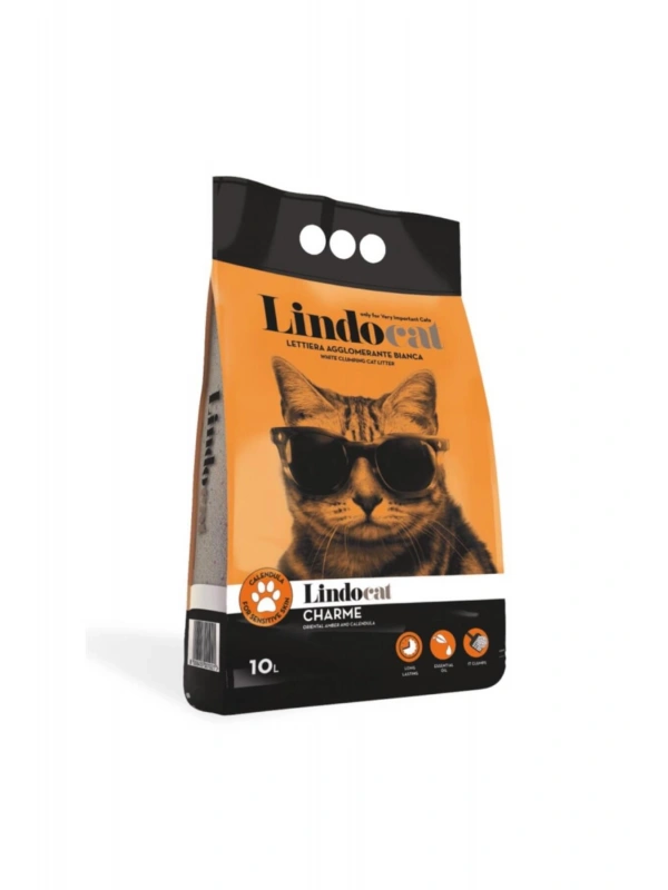 Lindocat Charme Aynısefalı Ve Amber Kokulu Hassas Derili Kediler İçin Kedi Kumu 10 L