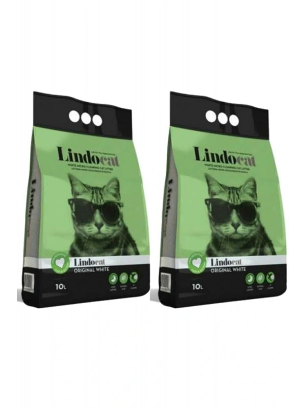 Lindocat Kokusuz Bentonit Topaklanan Ince Taneli Kedi Kumu 10 Lt 2 Adet