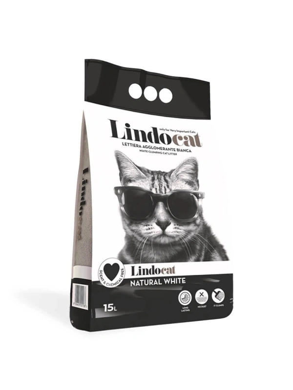 Lindocat Natural Kalın Taneli Kokusuz Topaklanan Kedi Kumu 10L