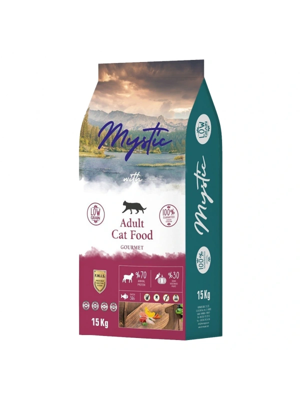 Mystic Az Tahıl Yetişkin Kedi Maması Gurme15 Kg