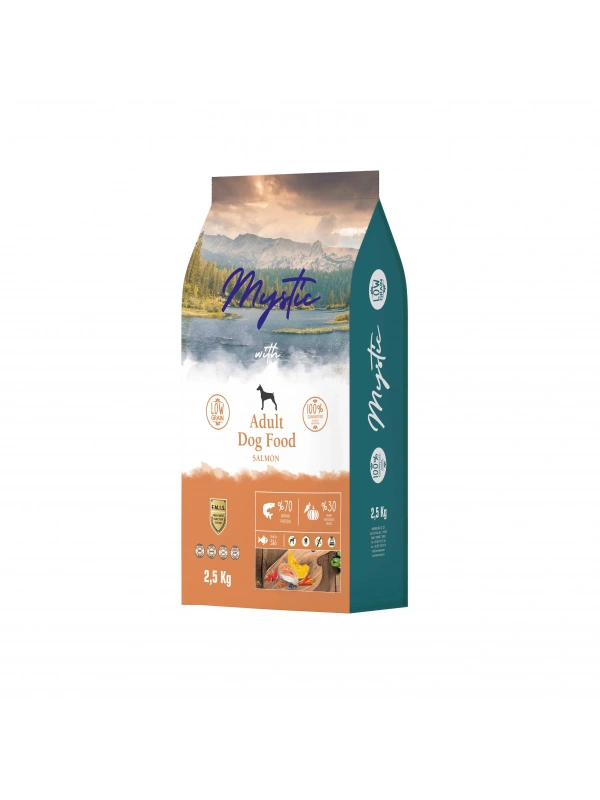 Mystic Az Tahıl Yetişkin Köpek Maması Somon 2,5 Kg