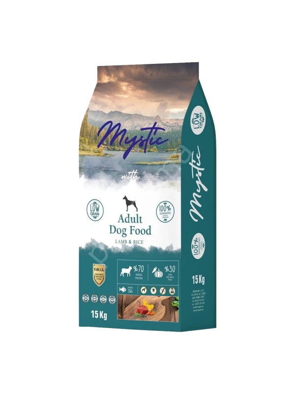 Mystic Az Tahıllı Yetişkin Köpek Maması Kuzu 15kg