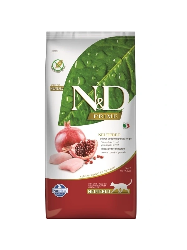 N&D Tavuklu Ve Narlı Tahılsız Kısırlaştırılmış Kedi Maması 5Kg