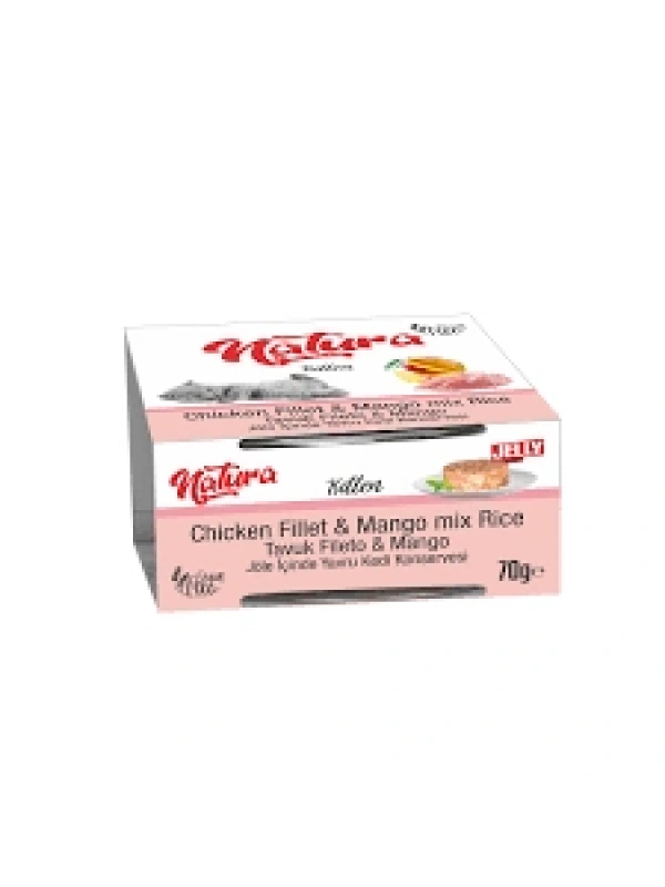 Natura Tavuk Fileto&Mango, Jöle Pirinçli Yavru Kedi Konservesi 70 Gr