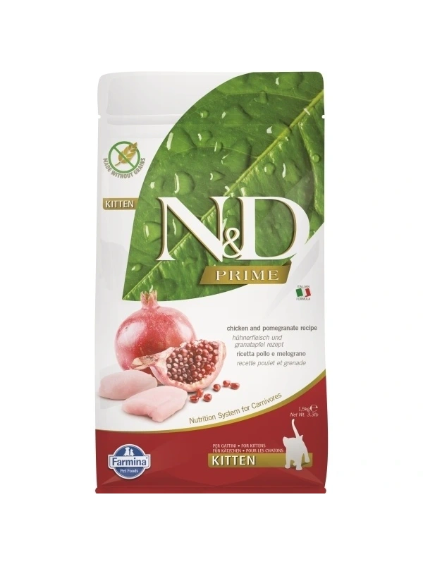 ND Tahılsız Tavuklu Ve Narlı Yavru Kedi Maması 1,5 Kg