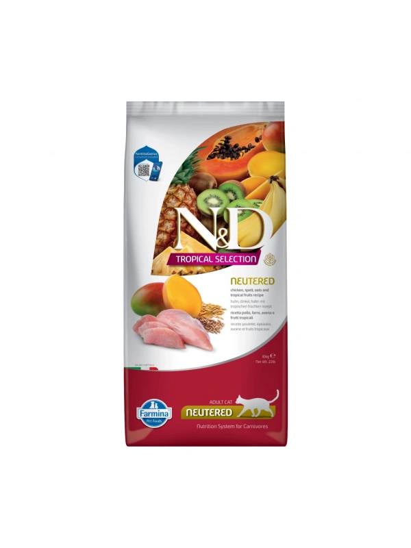 ND Tropical Selection Tavuklu Kısırlaştırılmış Kedi Maması 10 Kg