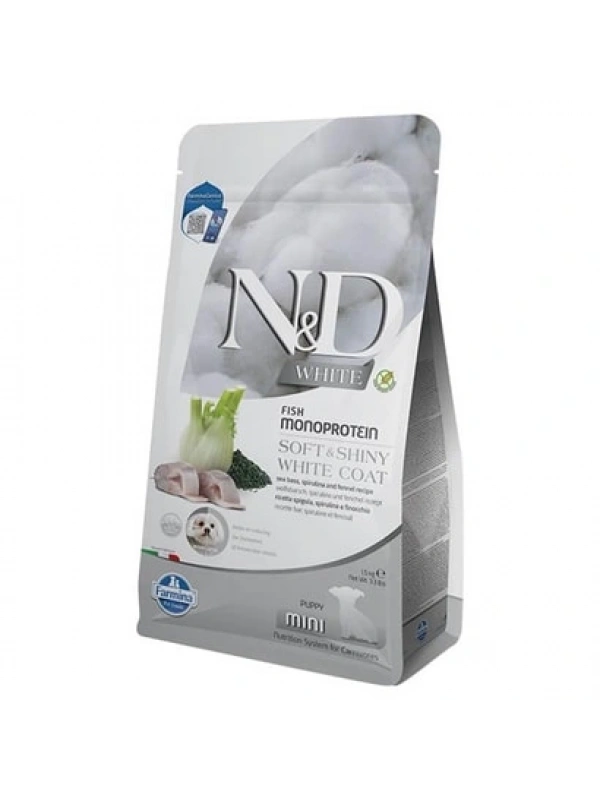 ND White Balıklı Spirulinalı Mini Yavru Köpek Maması 1,5 Kg