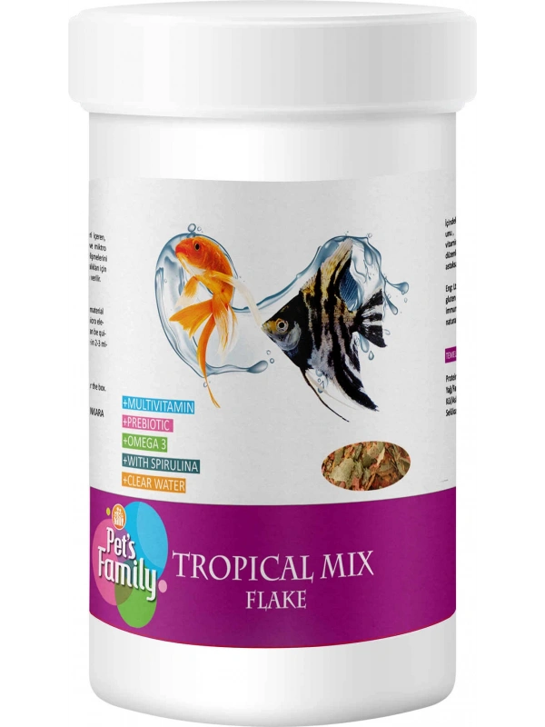 Pets Family Tropıcal Mıx Flake 250ml/30g