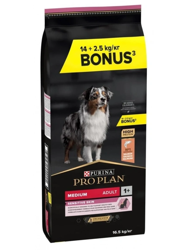 Pro Plan Medium Somonlu 14 kg + 2.5 kg Orta Irk Yetişkin Köpek Maması