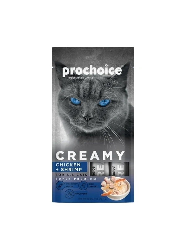 PROCHOICE CREAMY CHICKEN&SHRIMP 60G(4X15G)