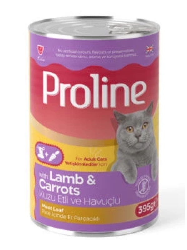 Prolıne Pate İçinde Et Parçacıklı Kuzu Etli Ve Havuçlu Yetişkin Kedi Maması 395 Gr