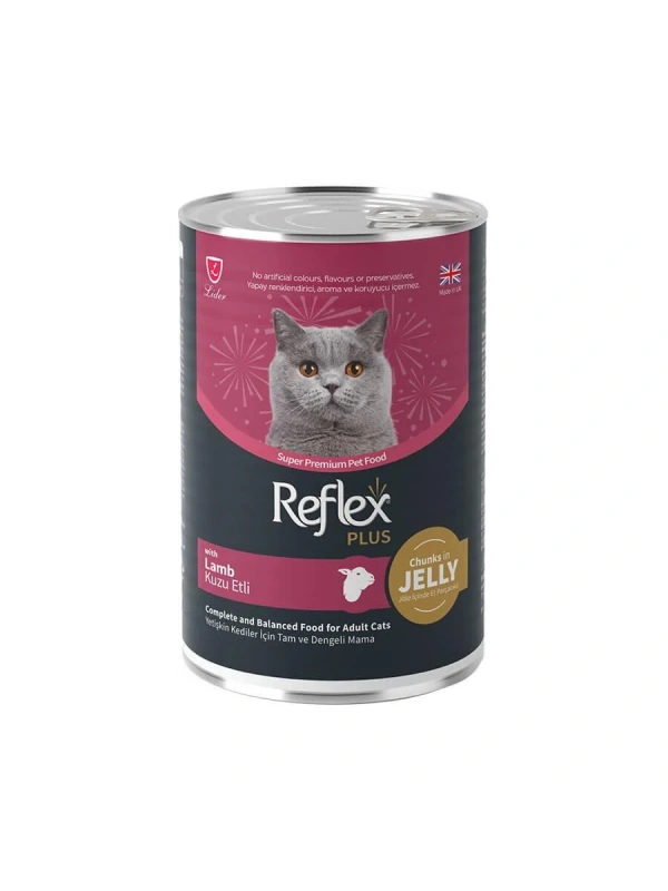Reflex Jöle İçinde Et Parçacıklı Kuzu Etli Yetişkin Kedi Maması 400 G