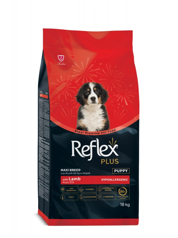 Reflex Plus Hipoalerjenik Kuzu Etli Orta Ve Büyük Irk Yavru Köpek Maması 18 kg