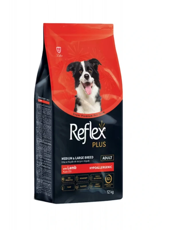 Reflex Plus Hipoalerjenik Kuzu Etli Orta Ve Büyük Irk Yetişkin Köpek Maması 12 kg