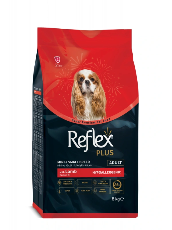 Reflex Plus Hipoalerjenik Mini ve Küçük Irklar için Kuzu Etli Yetişkin Köpek Maması 8 kg