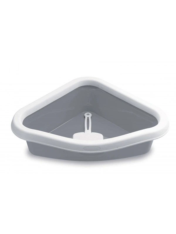 Stefanplast Sprınt Corner Beyaz/gri Kedi Tuvaleti 56x40x14cm