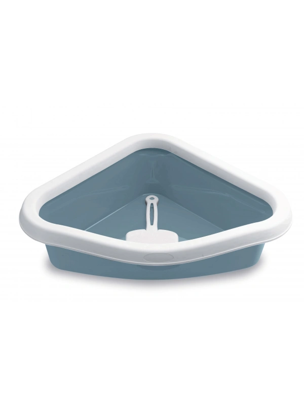 Stefanplast Sprınt Corner Beyaz/mavi Kedi Tuvaleti 56x40x14cm