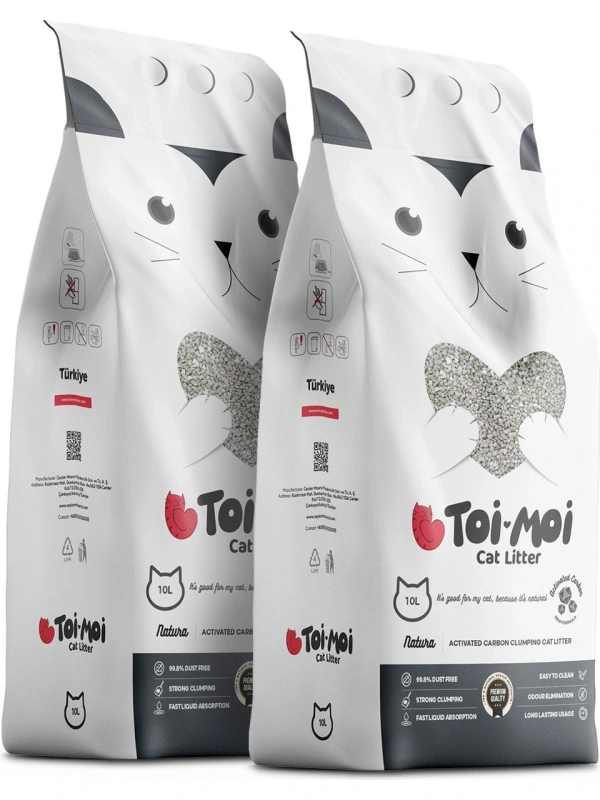 Toi Moi Aktif Karbonlu 10 lt 2li Bentonit Kedi Kumu