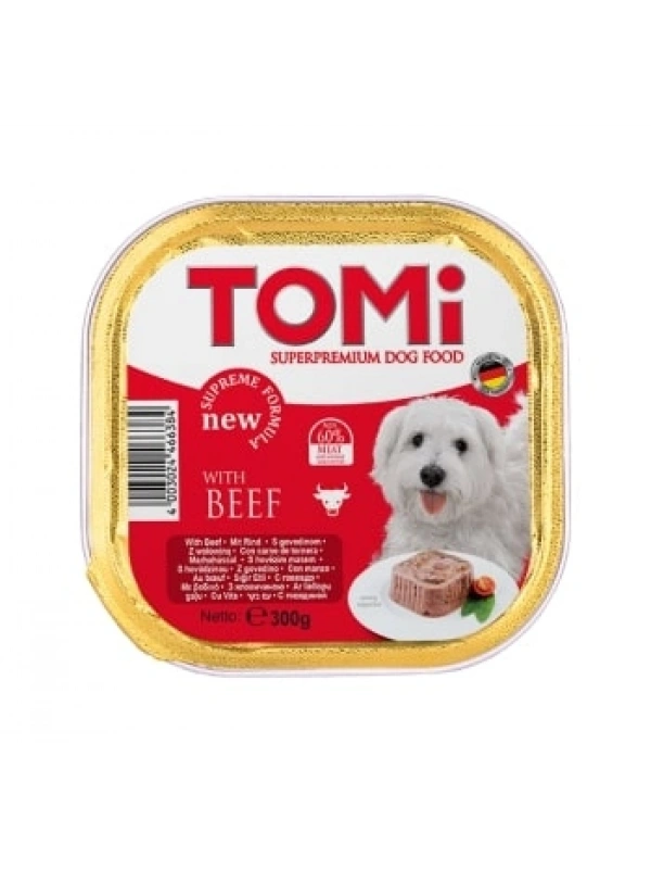 Tomi Köpek Dana Etli Pate Alüminyum Yaş Mama 300Gr (Pate)