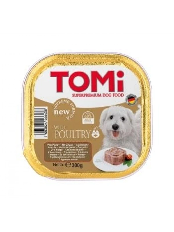 Tomi Köpek Kümes Hayvanlı Pate Alüminyum Yaş Mama 300Gr (Pate)