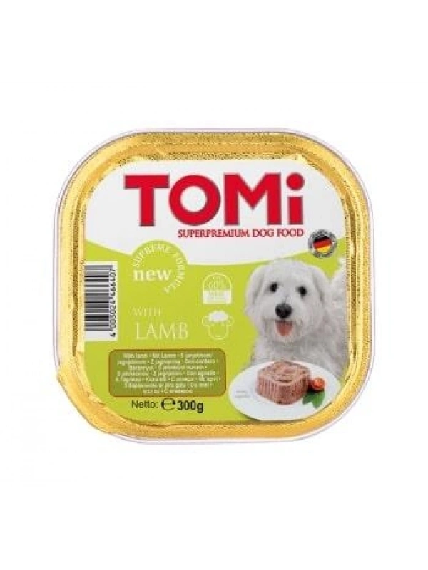 Tomi Köpek Kuzu Etli Pate Alüminyum Yaş Mama 300Gr (Pate)