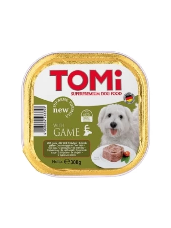 Tomi Köpek Yaban Hayvanlı Pate Alüminyum Yaş Mama 300gr (pate)