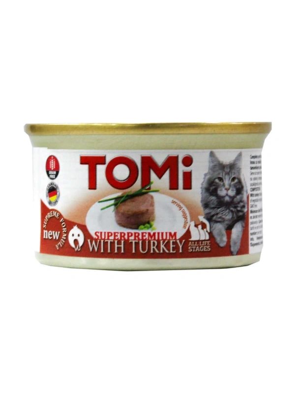 Tomi Tahılsız Hindili Kedi Konservesi 85Gr