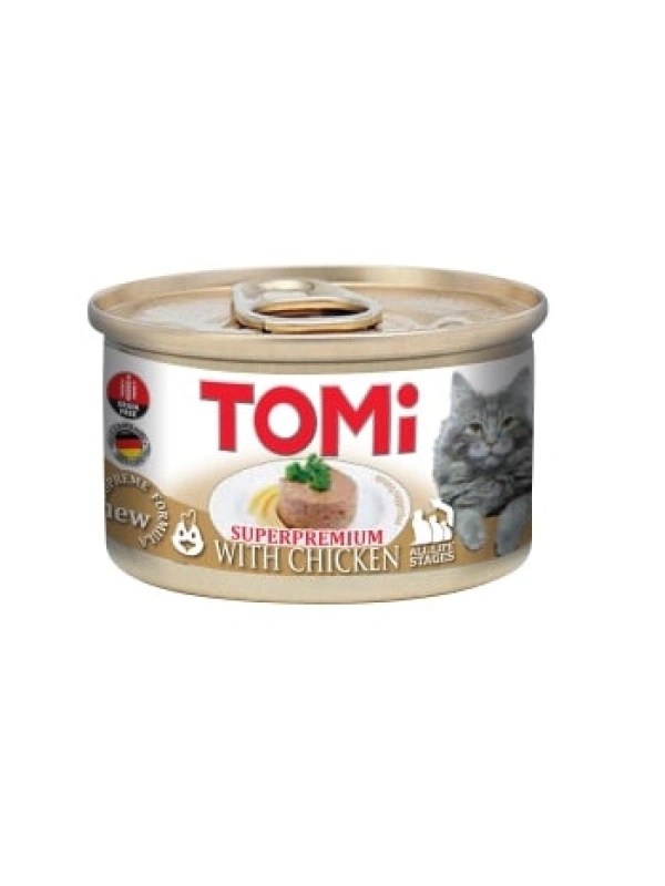 Tomi Tavuklu Yetişkin Kedi Konservesi 85Gr