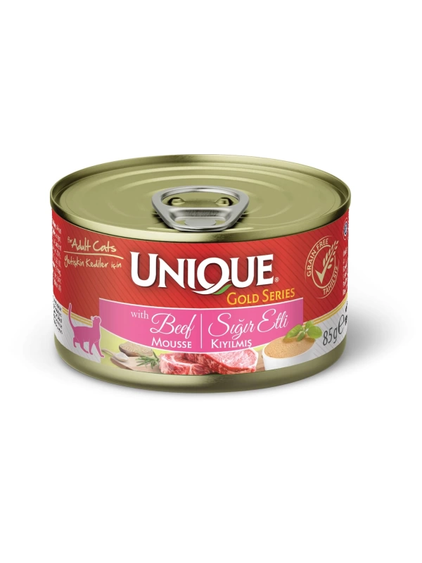 UNIQUE GOLDSERIES CAT MOUSSE WITH BEEF 85 GR