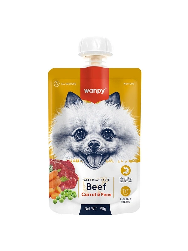 Wanpy Taze Sığır Etli&Havuçlu  Köpek Et Ezmesi 90 Gr