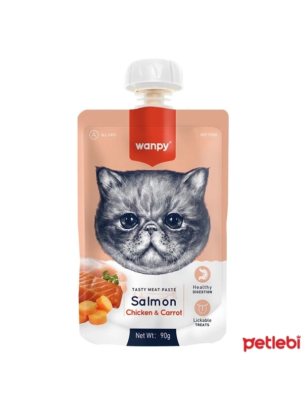 Wanpy Taze Somonlu&Tavuklu Kedi Et Ezmesi 90 Gr