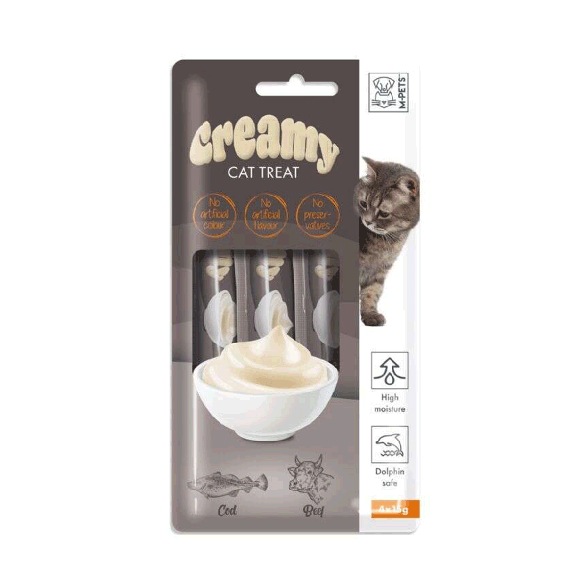 M-Pets Creamy Kedi Morina Balık Biftekli Ödül 4*15Gr