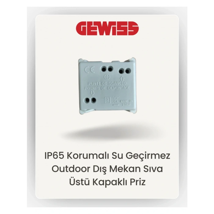 GEWISS IP 65 SIVA ÜSTÜ PRİZ