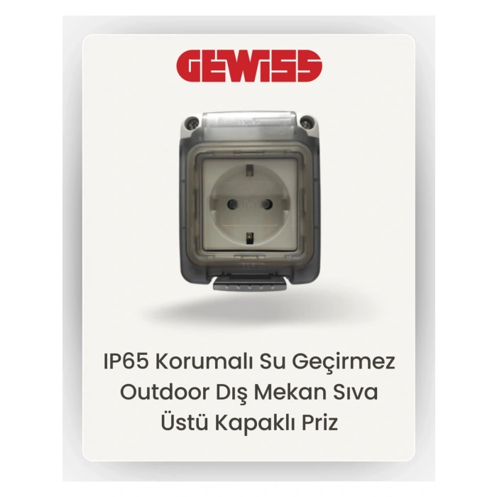 GEWISS IP 65 SIVA ÜSTÜ PRİZ