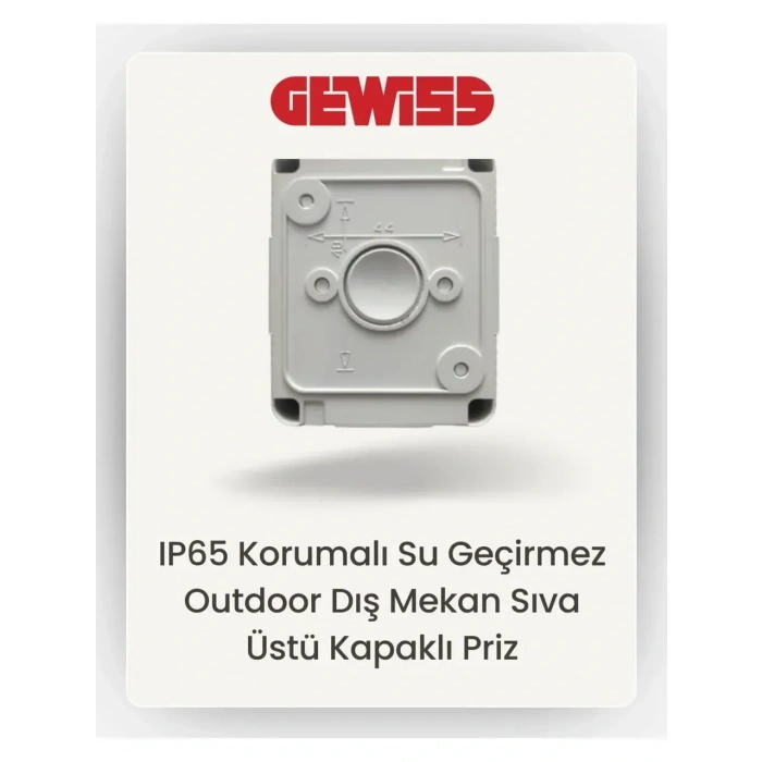 GEWISS IP 65 SIVA ÜSTÜ PRİZ