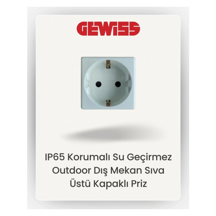 GEWISS IP 65 SIVA ÜSTÜ PRİZ