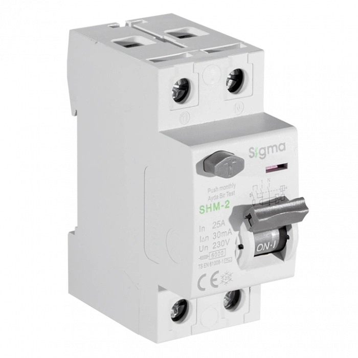 Sigma 2P*25 30mA 6kA Monofaze Kaçak Akım Rölesi + SCRC03 Otomatik Yeniden Kapama Ünitesi