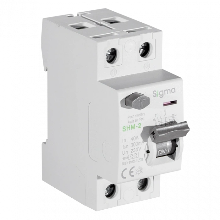 Sigma 2P*40 300mA 6kA Monofaze Kaçak Akım Rölesi + SCRC03 Otomatik Yeniden Kapama Ünitesi
