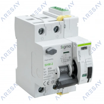 Sigma 2P*40 300mA 6kA Monofaze Kaçak Akım Rölesi + SCRC03 Otomatik Yeniden Kapama Ünitesi