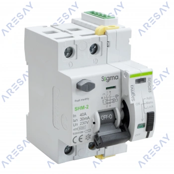 Sigma 2P*40 30mA 6kA Monofaze Kaçak Akım Rölesi + SCRC03 Otomatik Yeniden Kapama Ünitesi