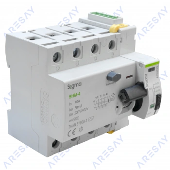Sigma 4P*40 30mA 6kA Trifaze Kaçak Akım Rölesi + SCRC03 Otomatik Yeniden Kapama Ünitesi