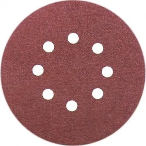 CIRTLI DİSK ZIMPARA 8 DELİKLİ KIRMIZI 225MM 150 KUM