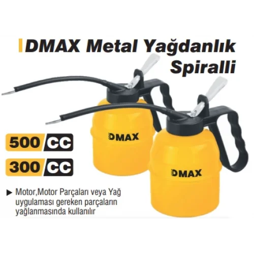 DMAX SPİRALLİ METAL YAĞDANLIK 300 CC  DMX-4410
