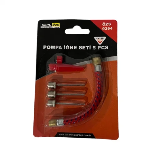 Real Özs Hava Pompası Iğne Seti - Bisiklet, Top, Deniz Yatağı Kolluk, Teker Şişirme Iğnesi Takımı 5 Parça