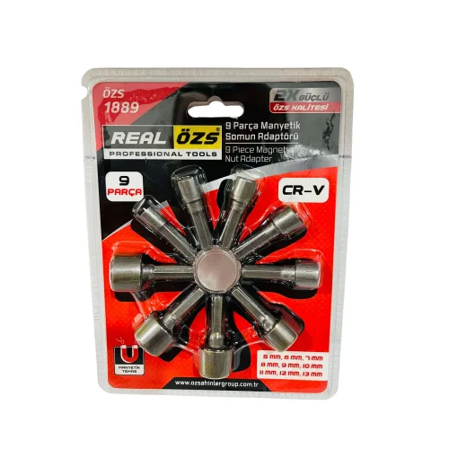 REAL ÖZS-1889 ( 9 PCS & 5-13 MM ) MANYETİK SOMUN SÖKME & ÇATI ADAPTÖRÜ*12X