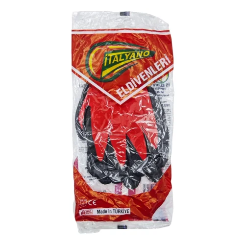 İTALYANO KIRMIZI SİYAH İŞ ELDİVENİ 10 NUMARA