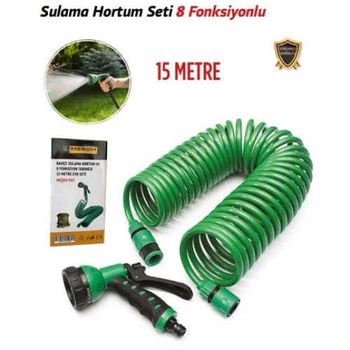 Meşem Sulama Hortum Seti 8 Fonksiyonlu 15 Metre 8 Fonksiyon 963