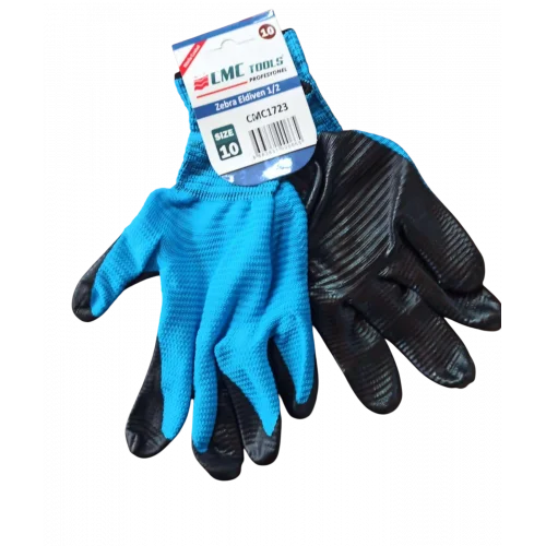 CMC ZEBRA  ELDİVEN 1/2 MAVİ CMC1723*12X