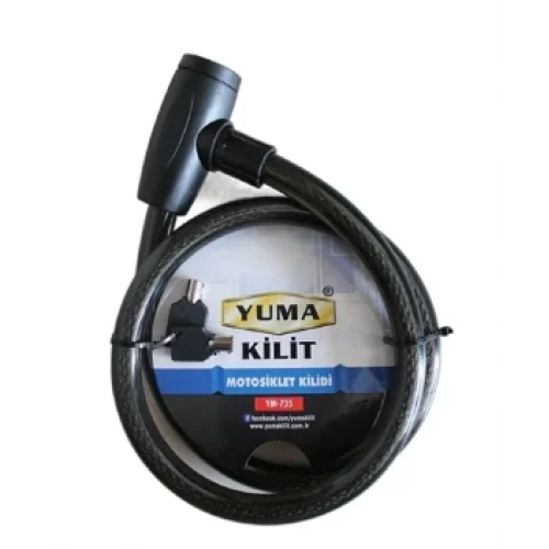 Yuma Motorsiklet Kilidi 735 Boy 120 Cm Çap 20 Mm